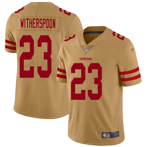 San Francisco 49ers Limited Gold Men Ahkello Witherspoon NFL Jersey #23 Inverted
